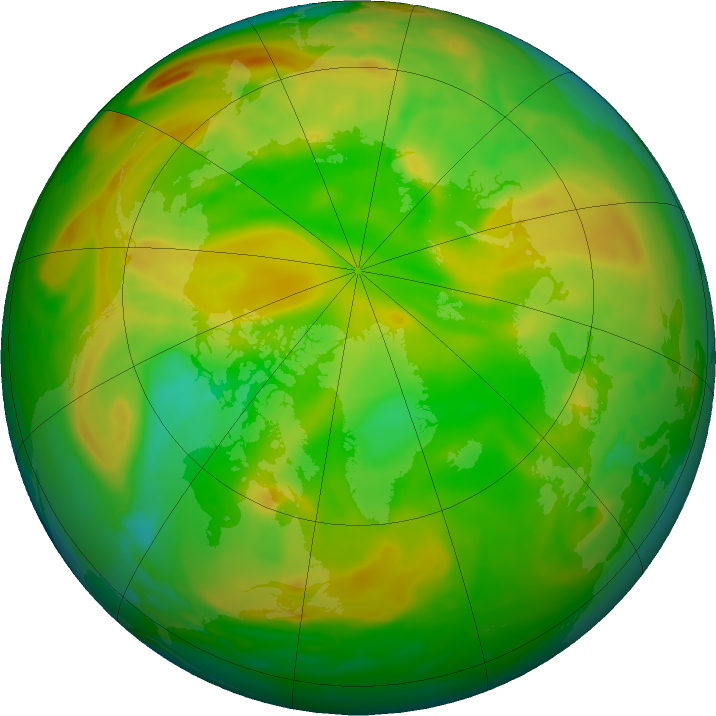 Arctic ozone map for 11 June 2018